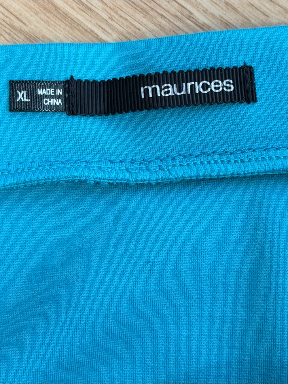 Maurices XL Turquoise Blue Tulip Wrap Pencil Skirt Pull On Stretch Career Office - Picture 2 of 8